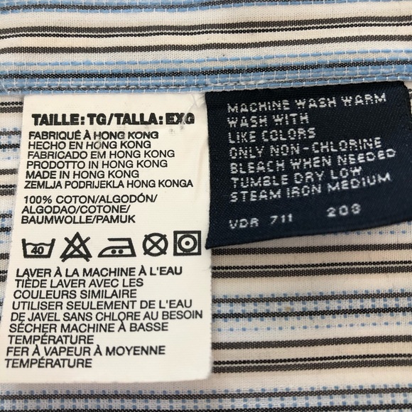 Nautica men’s button up dress shirt size XLarge - Picture 5 of 6